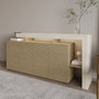 Hanah Home Beliz - Travertino, Warm Oak